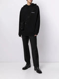 Balenciaga logo-embroidered oversize hoodie