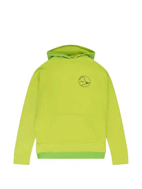 RHUDE layered-effect logo-print hoodie