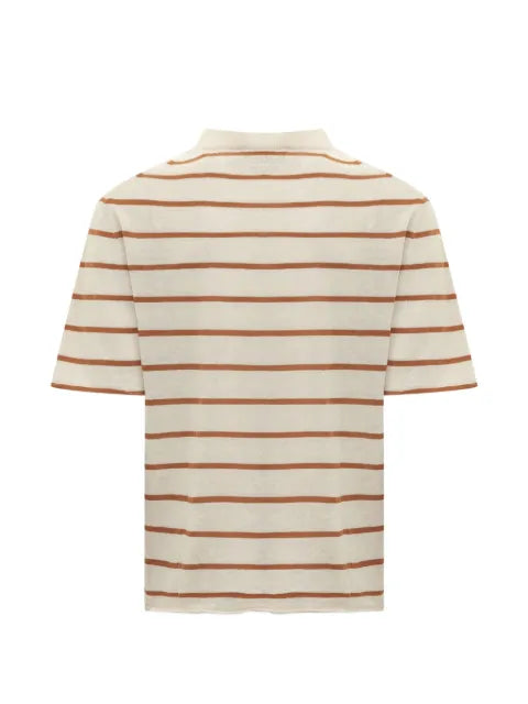 AMARANTO  striped short-sleeve sweater