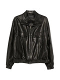 Low Brand zip-up leather jacket