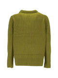 KEELING ribbed-knit polo-collar sweater