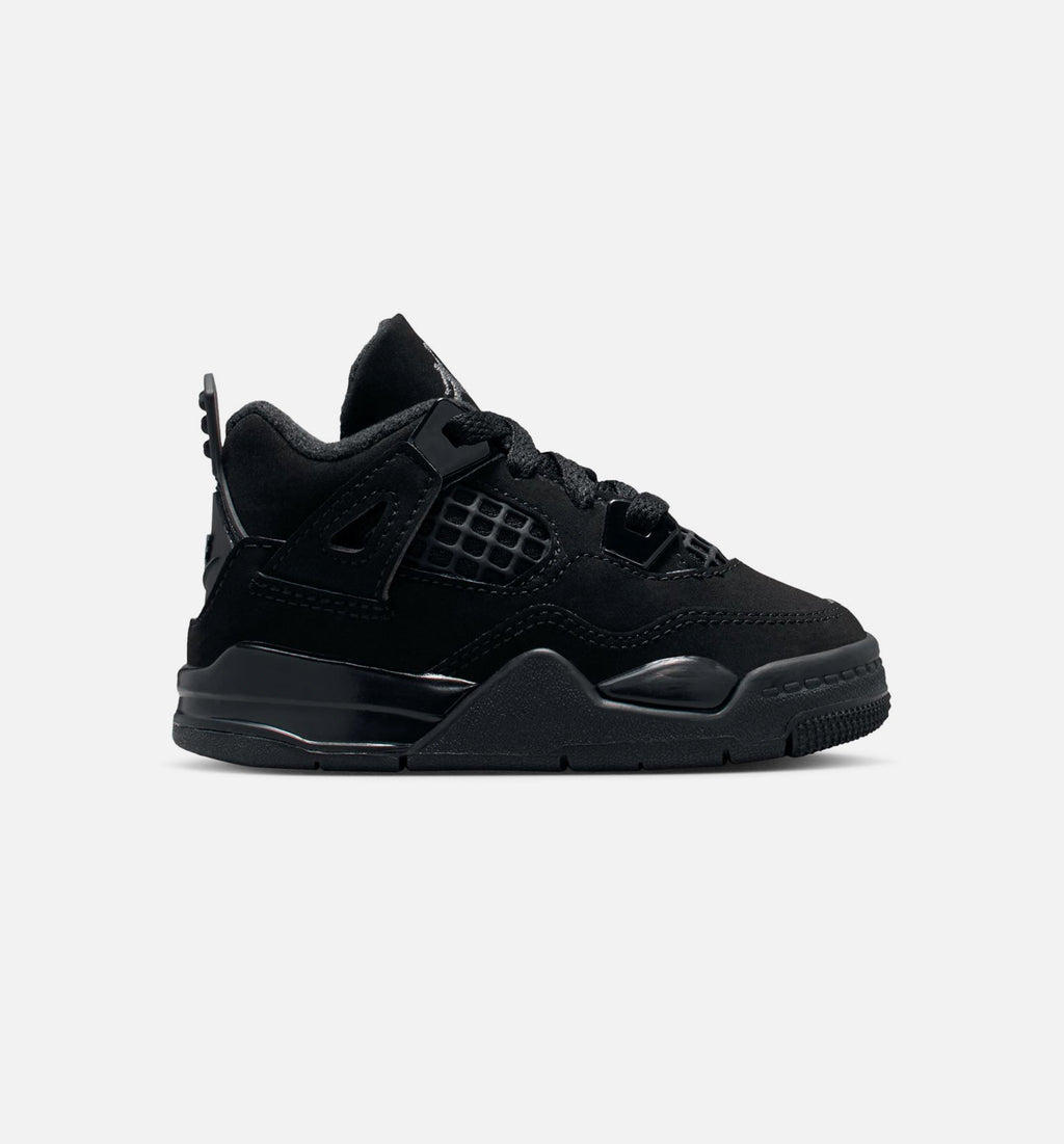 Air Jordan 4 Retro Black Cat Infant/Toddler Lifestyle Shoe – Black/Light Graphite