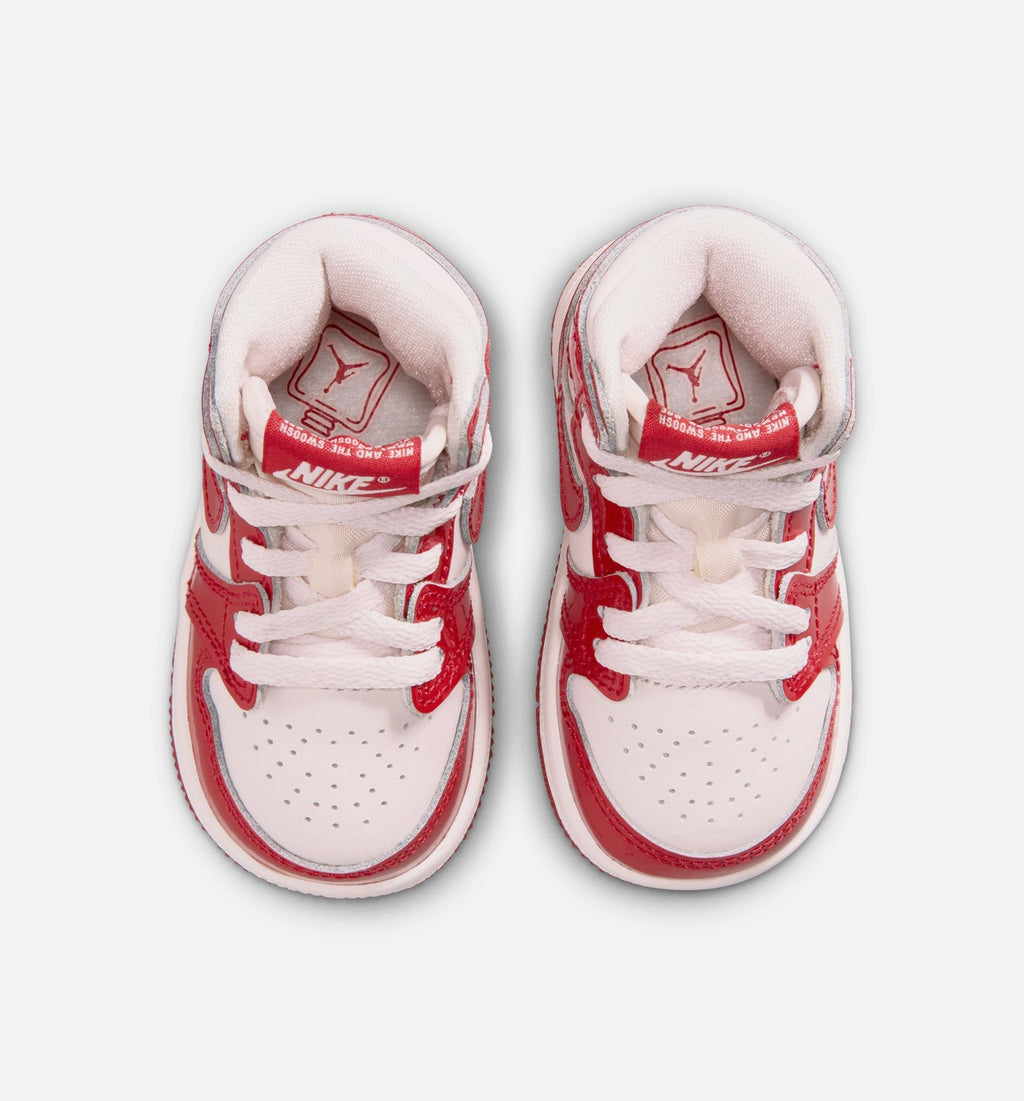 Air Jordan 1 Retro High OG Nails And Grails Infant & Toddler Lifestyle Shoe - University Red/Metallic Silver