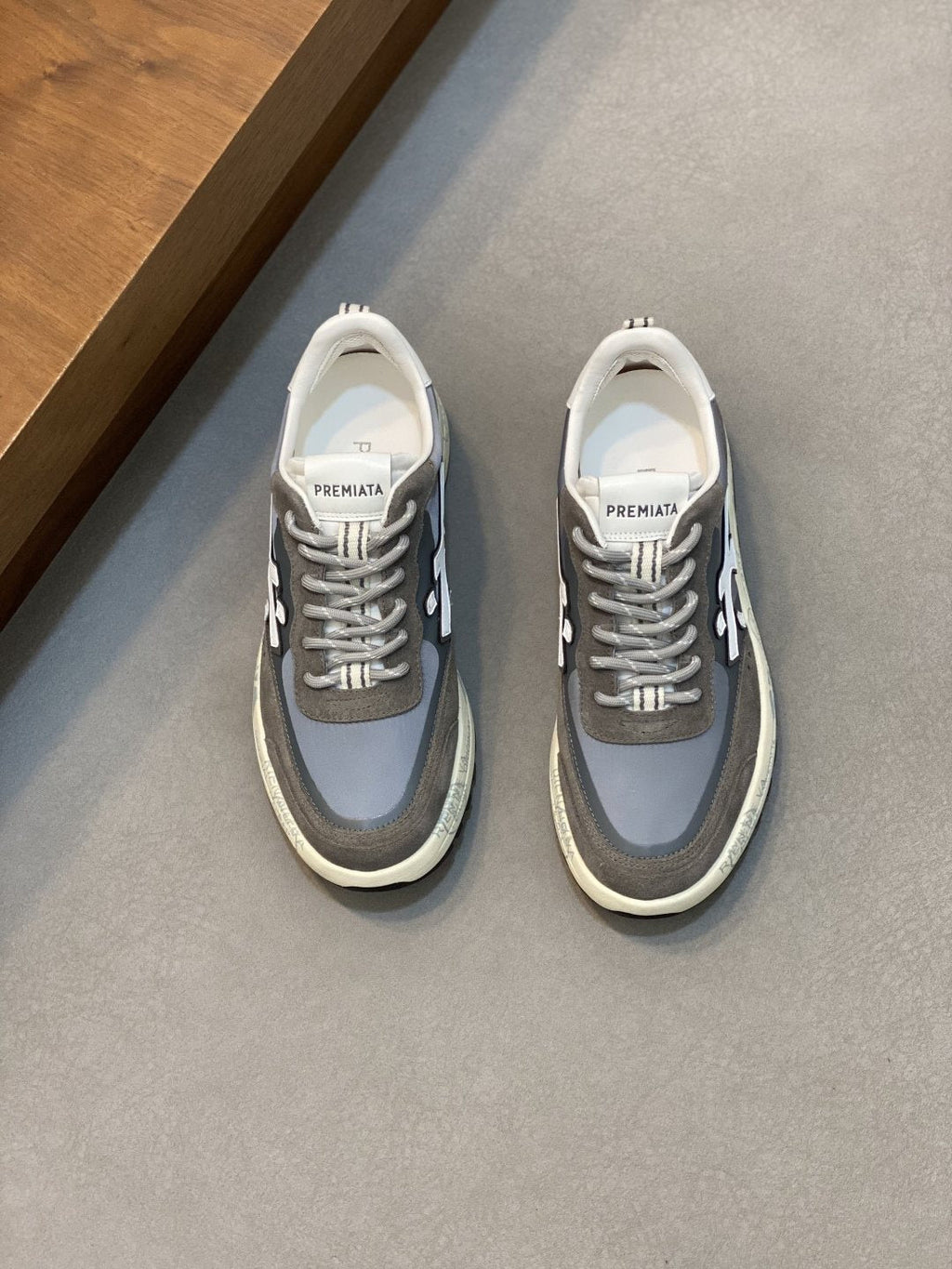 Premiata Suede Mesh Low-Top Sneakers