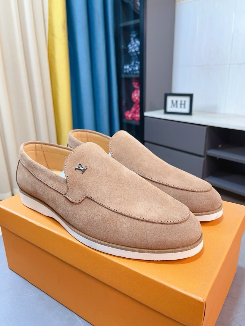 Louis Vuitton Textured Slip-On Loafers